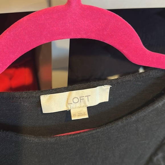 Loft black sleeveless elastic waistband ruffled midi dress size XS - Picture 2 of 3